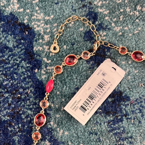 Anne Klein Gold and Pink Necklace - Picture 2 of 2